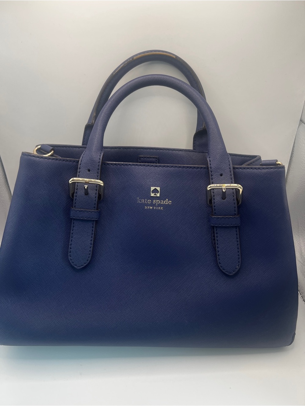 Kate Spade Cove Street Provence Blue Leather Satchel WKRU2790 Gold Hardware
